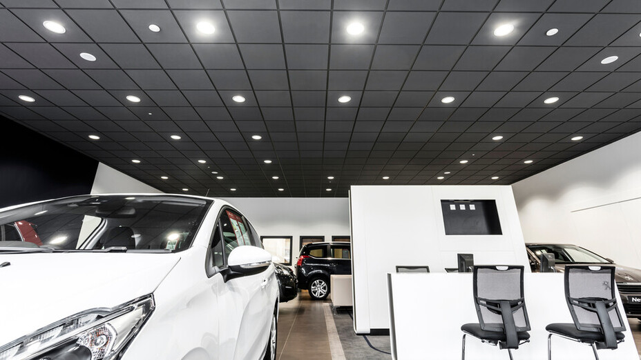 Peugeot Showroom Fitted With Rockfon Acoustic Solutions